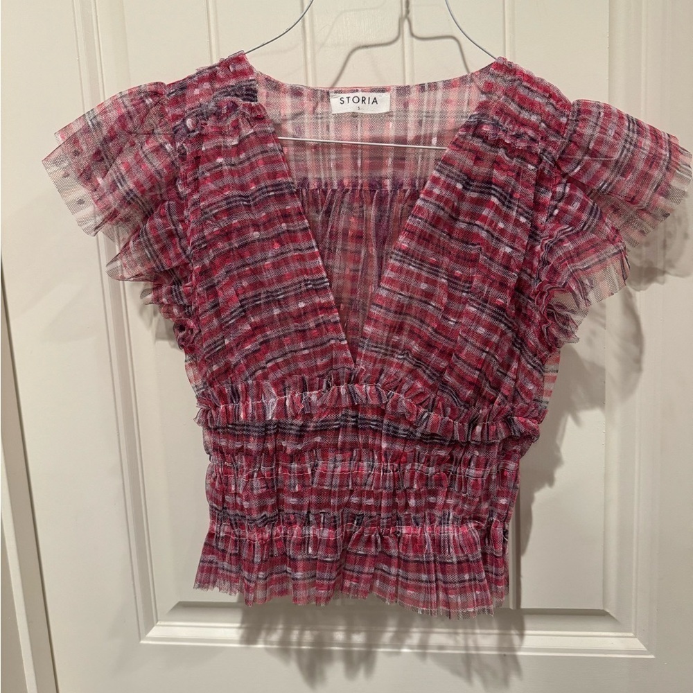 Storia cropped sheer top
